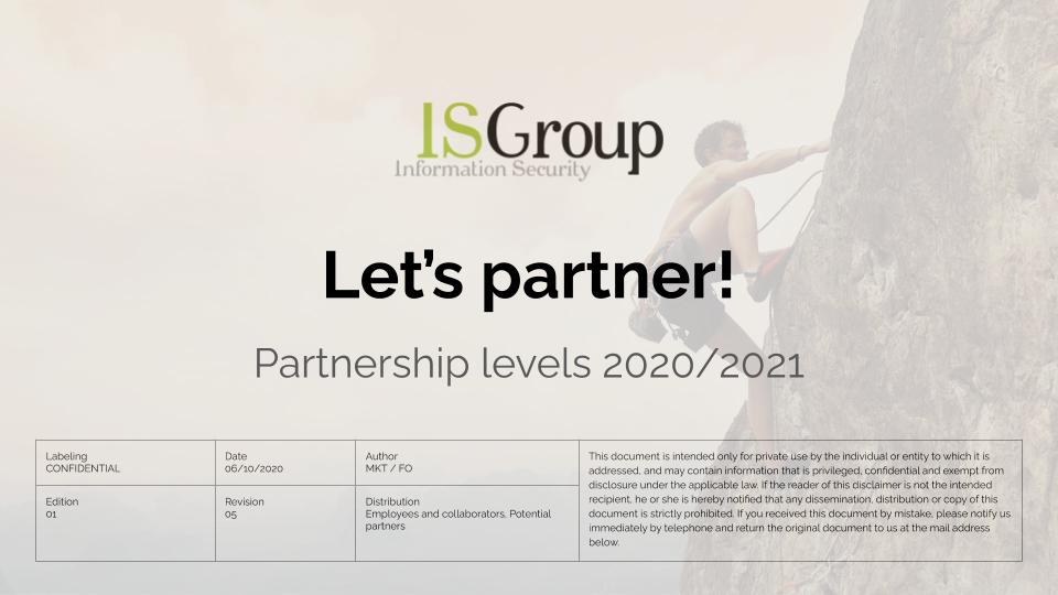 Partner presentation slide